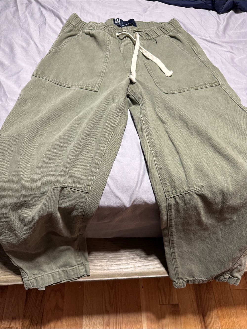 GAP Olive Green Pull On Barrel Pants